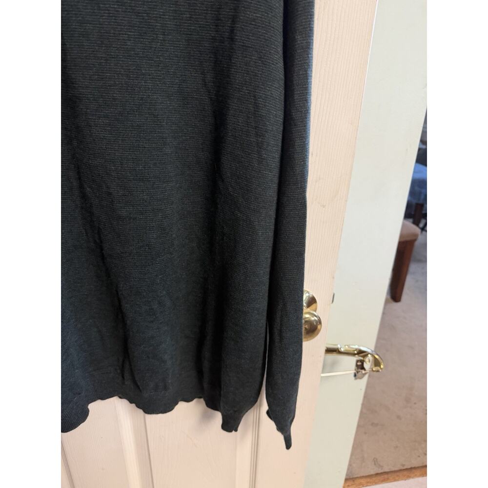 Men’s Green Eddie Bauer Sweater Large Turtleneck Merino Italian Wool 46w - Picture 2 of 6